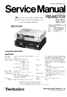 Technics - RSM-270-X - Service manual 